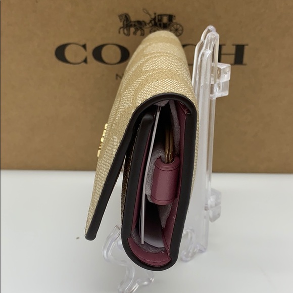 COACH Five Ring Key Case In Signature Canvas - Picture 7 of 16